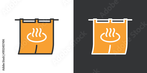 温泉の暖簾アイコン