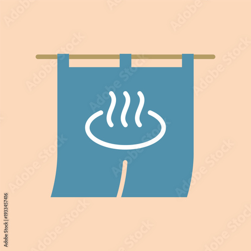 温泉の暖簾アイコン