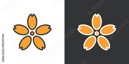 編集可能な桜のベクターアイコン