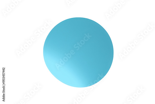 Abstract blue round emblem showing a smooth color gradient. Geometric shape isolated on a transparent alpha channel background