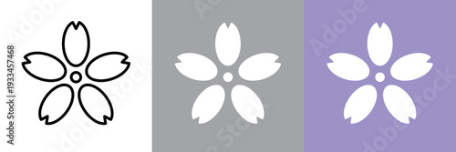 編集可能な桜のベクターアイコン