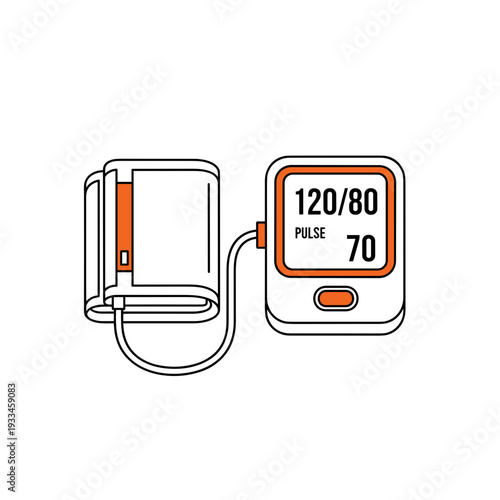 Blood pressure monitor tonometer vector