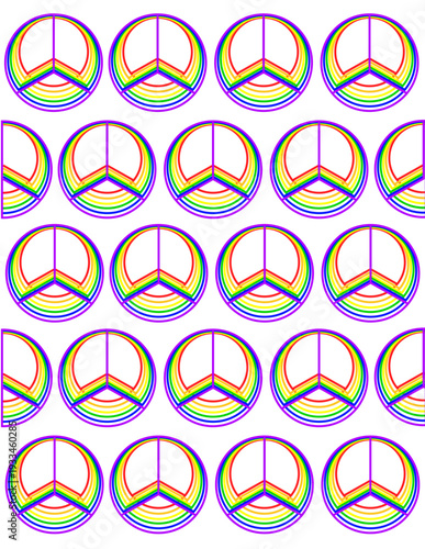 Rainbow Peace Pattern