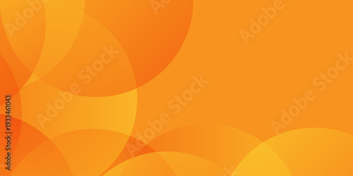 abstract orange and yellow bokeh background with overlapping circles, vibrant geometric sunny gradient vector art
