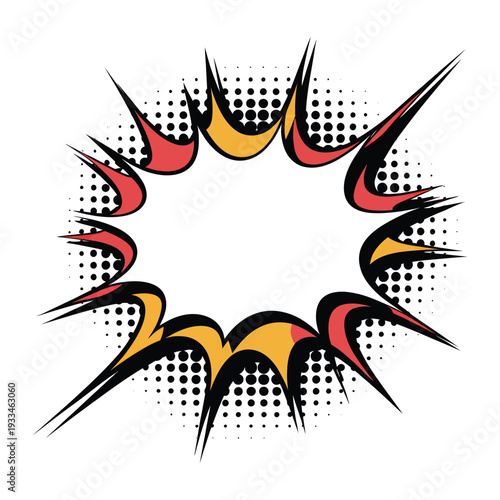 Pop Art Burst: A bold comic-style explosion, featuring sharp lines and vibrant colors, ready to inject energy into any design. 