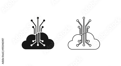 Cloud computing network Vector