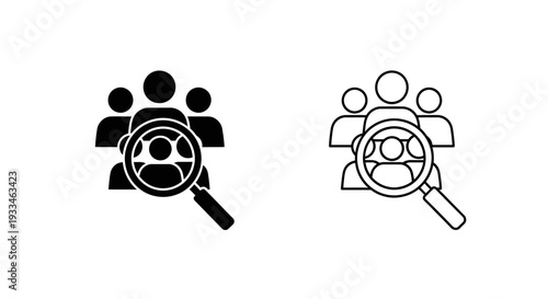 Magnifying glass team Vector