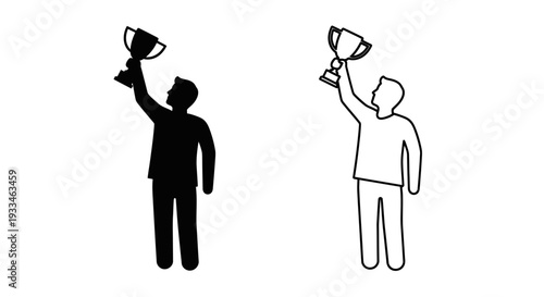 Celebrating victory together Vector