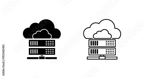Cloud computing icons Vector