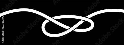 Line curve cable with squiggle abstract drawing for tangle wavy thread. Curvy pattern with squiggly long wire for continuous doodle vector. Rope design line with marine squiggle knot.