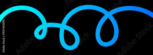 Line cable drawing for squiggle curve long and abstract tangle. Wavy curvy thread for black pattern vector and squiggly wire. Line doodle rope for squiggle divider element and curve.