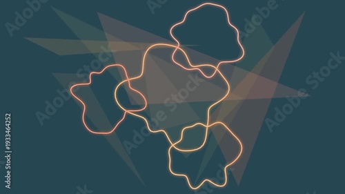 Abstract Neon Lines Motion Graphics Background.