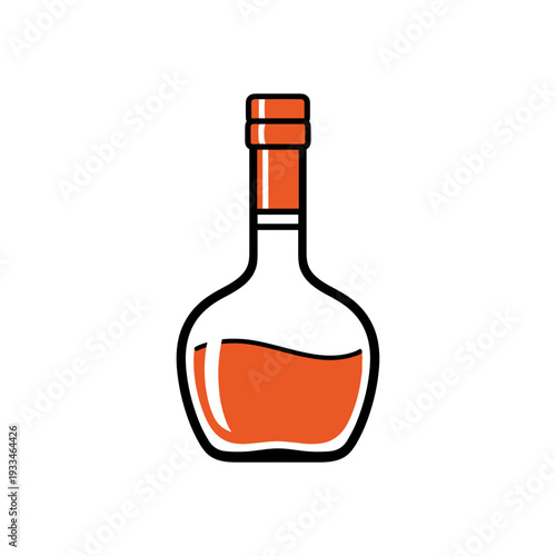 Brandy Bottle Alcohol Drink Vector