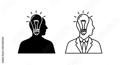 Light bulb idea concept Vector