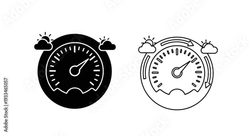 Speedometer icons set Vector
