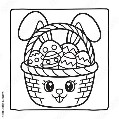 cute easter, BOLD and EASY COZY EASTER COLORING BOOK, bold and easy, victor art, line art, Coloring Pages, bold & easy cozy winter coloring book pages, cute line art