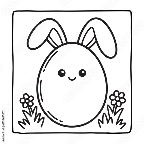 cute easter, BOLD and EASY COZY EASTER COLORING BOOK, bold and easy, victor art, line art, Coloring Pages, bold & easy cozy winter coloring book pages, cute line art
