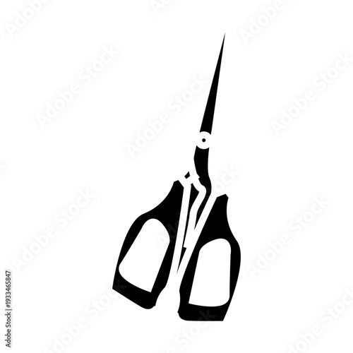 set of scissors glyph icon illustration vector