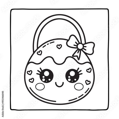 cute easter, BOLD and EASY COZY EASTER COLORING BOOK, bold and easy, victor art, line art, Coloring Pages, bold & easy cozy winter coloring book pages, cute line art