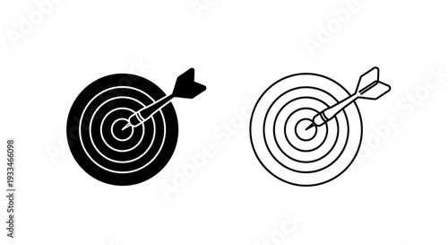 Target with arrow hit Vector