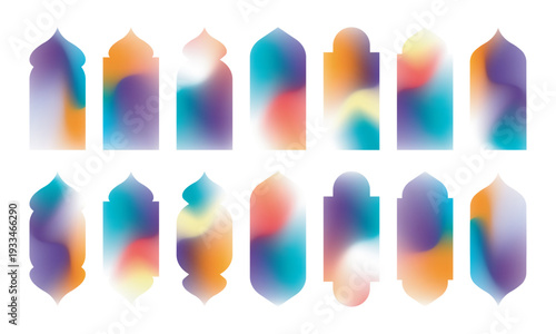 colorful abstract shapes, vibrant geometric forms