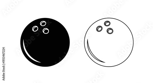 Bowling balls with holes Vector