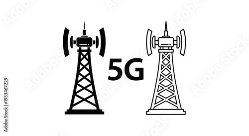 5g network communication Vector