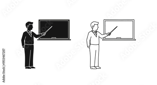 Teachers teaching online Vector