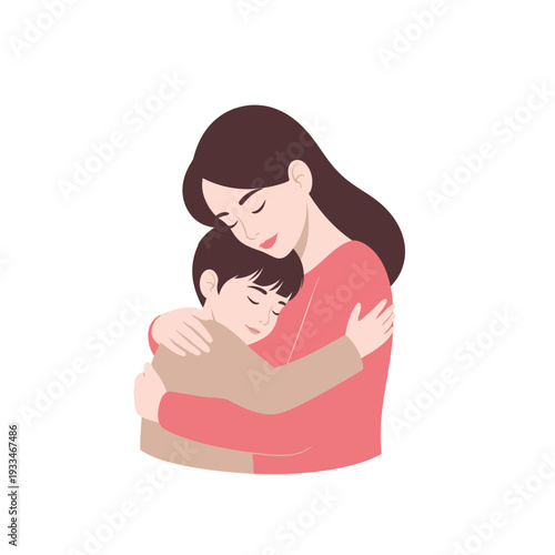 Woman Holding Sleeping Baby in Her Arms.
