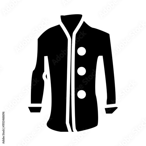 vector illustration of business suit clothes glyph icon 