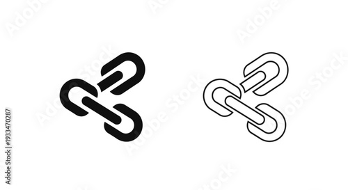 Link chain design concept Vector