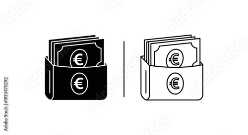 Money in wallet concept Vector