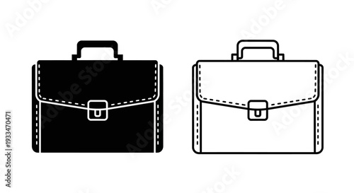 Two briefcases illustration Vector