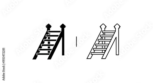 Ladder icon set Vector