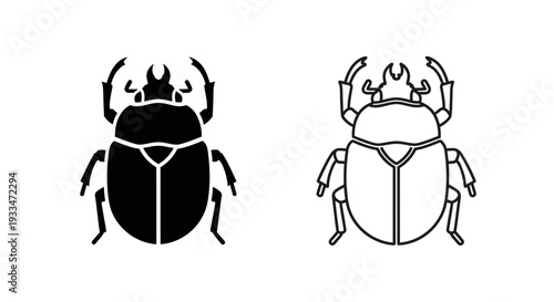 Scarab beetles design Vector