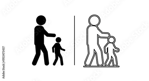 Family walking together Vector