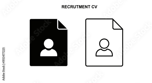 Recruitment cv icons Vector