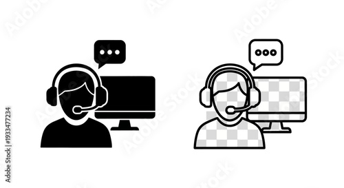 Customer service call center agents Vector