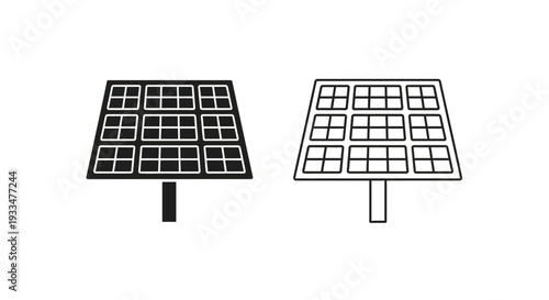 Solar panel comparison Vector