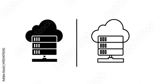 Cloud server hosting Vector
