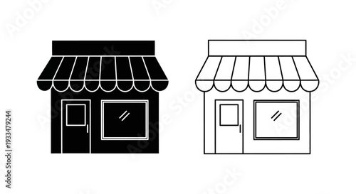Storefront icons Vector