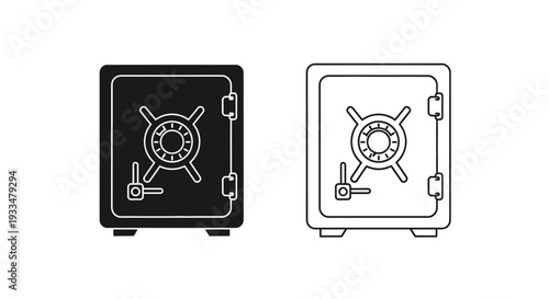 Safe vault security Vector