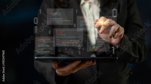 Foto Unsecure and buggy programming code filled with errors and strange logic