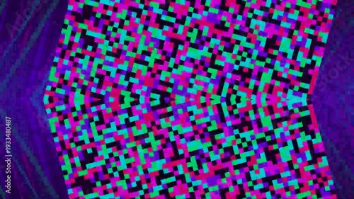 Vibrant Pixelated Pattern Animation Background.