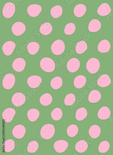 Polka Dots Hand Drawn Background
