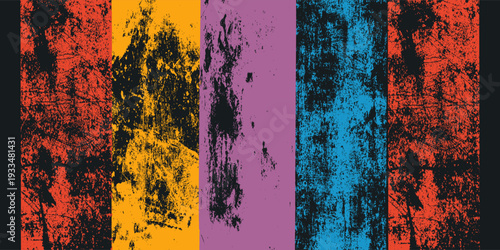 Grunge vector background. Dirty artistic design element, box, frame or background  for text. Halftone texture. Grunge rough edges. Old wall. Grainy backdrop. eps 10