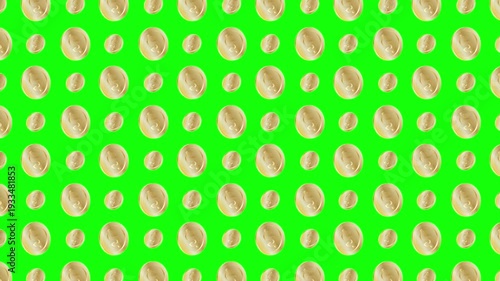 Clean and modern motion graphic featuring a seamless pattern loop of money in green screen background