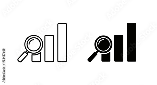 Search magnifying glass Vector