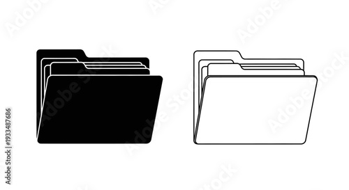 Folder icons set design Vector