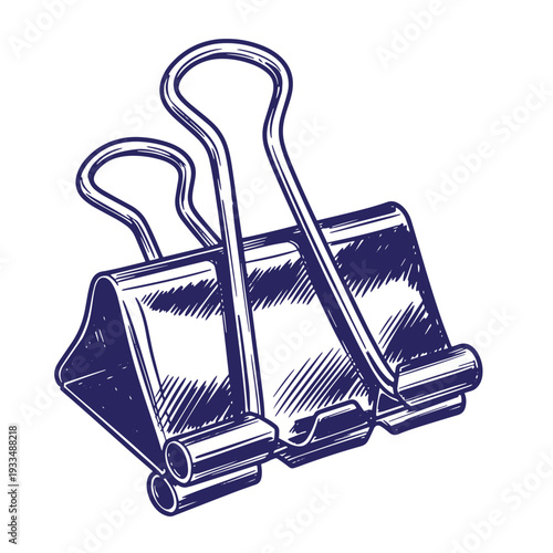 binder clip office supply item for holding papers together in an organized manner
